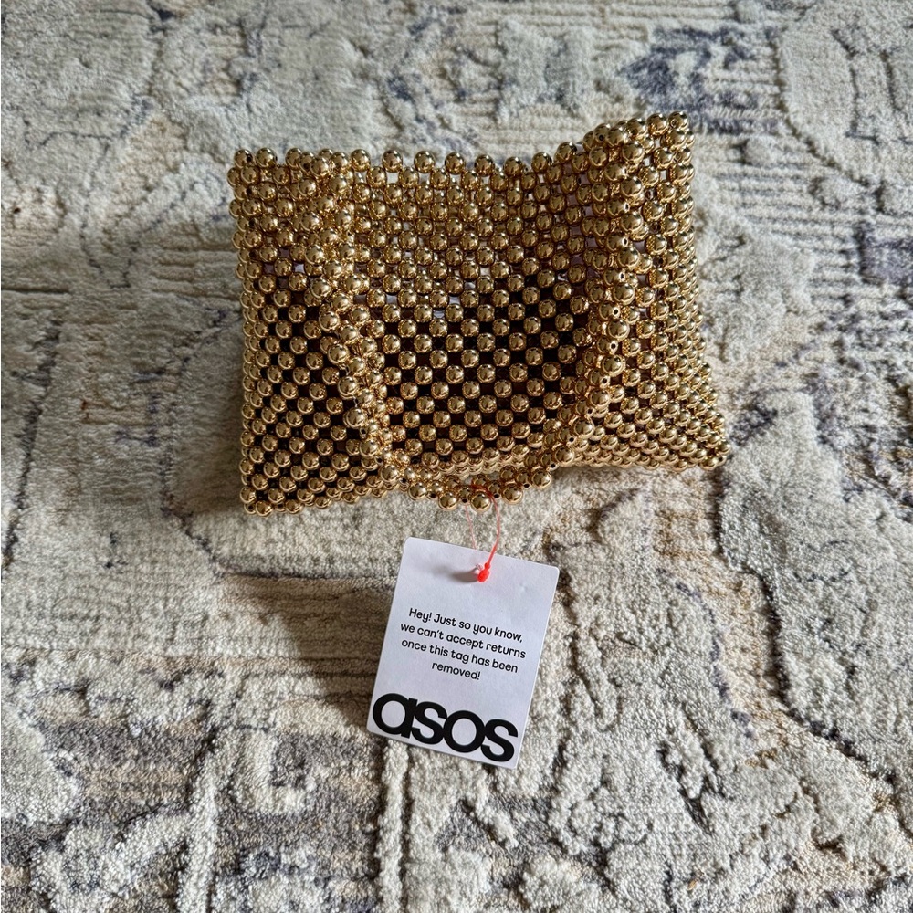 ASOS Gold Beaded Women's Clutch